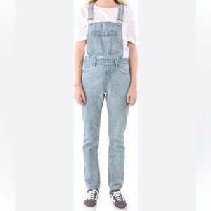 Plenty humanwear weekender light denim overalls size 4